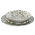   Edénykészlet Home ESPRIT Fehér Zöld Porcelán Virágos 27 x 27 x 2 cm 18 Darabok MOST 57350 HELYETT 36295 Ft-ért!