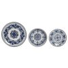 Evőeszközök Home ESPRIT Kék Fehér Porcelán Arab 27 x 27 x 2 cm 18 Darabok MOST 57350 HELYETT 36295 Ft-ért!