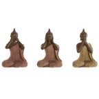   Dekoratív Figura Home ESPRIT Narancszín Korall Lime Gyanta Buddha Keleti 9 x 6 x 13 cm (3 egység) MOST 14919 HELYETT 8929 Ft-ért!