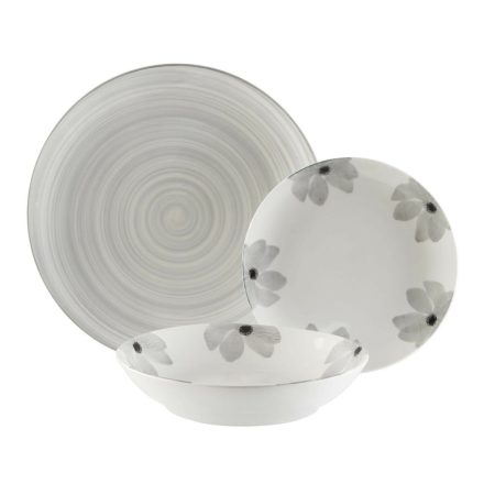 Evőeszközök Versa Flores Szürke 18 Darabok Porcelán MOST 926569 HELYETT 42587 Ft-ért!