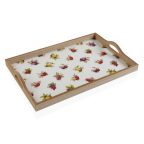   Snack tálca Versa Strawberry Fa MDF (30 x 5 x 45 cm) MOST 12096 HELYETT 7524 Ft-ért!