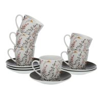   Készlet 6 Teáscsészével és Tányérral Versa Balbec Porcelán MOST 28029 HELYETT 17437 Ft-ért!