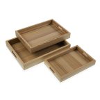   Tálca készlet Versa Fa MDF 30 x 5,5 x 40 cm (3 Darabok) MOST 28841 HELYETT 10103 Ft-ért!