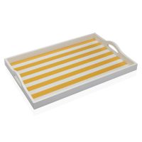   Tálca Versa Sárga Fa MDF 30 x 5 x 45 cm Csíkok MOST 11826 HELYETT 5895 Ft-ért!