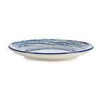   Lapos Tányér Csíkok Kék Fehér Porcelán 24 x 2,8 x 24 cm MOST 2390 HELYETT 1248 Ft-ért!