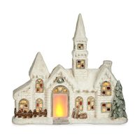   Dekoratív Figura Karácsony LED Fény Ház 11 x 47,5 x 49 cm Fehér Polyresin MOST 27805 HELYETT 18950 Ft-ért!