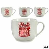   чаша за чай Coffee Porcelán Piros Fehér 500 ml 24 egység MOST 44093 HELYETT 23646 Ft-ért!