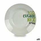   Mélytányér Organic Fehér Zöld Ø 20,6 cm Porcelán (10 egység) MOST 18462 HELYETT 11327 Ft-ért!