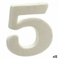   Számok 5 Fehér polisztirén 2 x 15 x 10 cm (12 egység) MOST 4416 HELYETT 2315 Ft-ért!