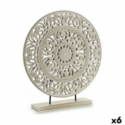 Dekoratív Figura Mandala Fehér 7 x 49 x 44 cm (6 egység) MOST 52377 HELYETT 35692 Ft-ért!