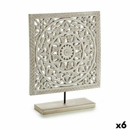 Dekoratív Figura Mandala Fehér 7 x 35,5 x 30 cm (6 egység) MOST 39476 HELYETT 25316 Ft-ért!