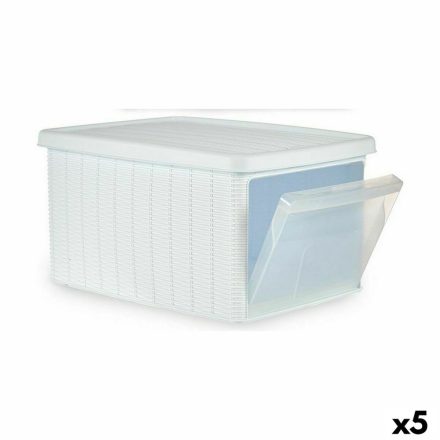 Tárolódoboz fedéllel Stefanplast Elegance страничен Fehér Műanyag 29 x 21 x 39 cm (5 egység) MOST 53367 HELYETT 36370 Ft-ért!