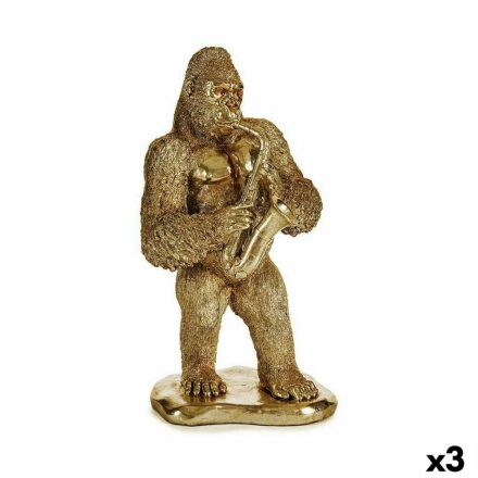 Dekoratív Figura Gorilla Szaxofon Aranysàrga 18,5 x 38,8 x 22 cm (3 egység) MOST 40396 HELYETT 31781 Ft-ért!