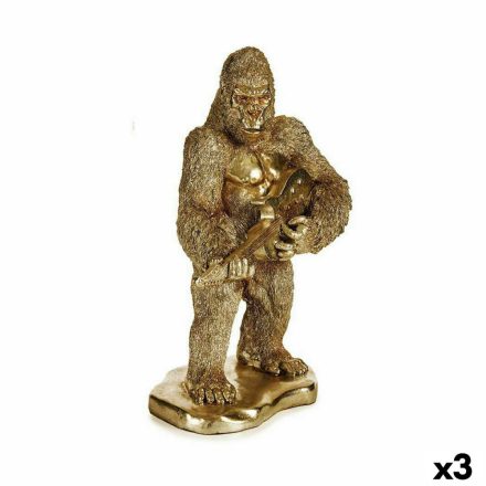 Dekoratív Figura Gorilla Gitár Aranysàrga 16 x 39 x 27 cm (3 egység) MOST 40396 HELYETT 31781 Ft-ért!