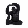 Dekoratív Figura Yoga Gorilla Fekete 15,2 x 31,5 x 26,5 cm (3 egység) MOST 37063 HELYETT 25258 Ft-ért!