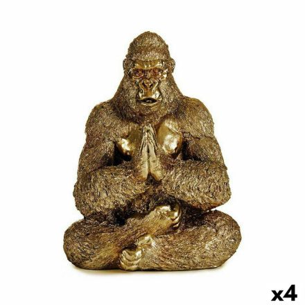 Dekoratív Figura Yoga Gorilla Aranysàrga 16 x 27,5 x 22 cm (4 egység) MOST 33443 HELYETT 26308 Ft-ért!