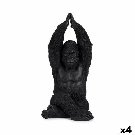 Dekoratív Figura Gorilla Yoga Fekete 18 x 36,5 x 19,5 cm (4 egység) MOST 33443 HELYETT 26308 Ft-ért!