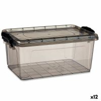   Tárolódoboz fedéllel Antracit Műanyag 8,5 L 24 x 16 x 37 cm (12 egység) MOST 37210 HELYETT 25357 Ft-ért!