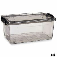   Tárolódoboz fedéllel Antracit Műanyag 13,7 L 27,5 x 18 x 42,5 cm (12 egység) MOST 49337 HELYETT 38817 Ft-ért!