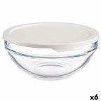   Kerek ebéddoboz fedéllel Pasabahce Chefs Fehér 595 ml 14 x 6,3 x 14 cm (6 egység) MOST 10666 HELYETT 6383 Ft-ért!