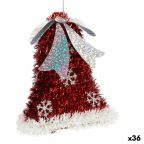   Karácsonyfagömb medál Fedők Tinsel Fehér Piros 10,2 x 13 x 10,2 cm (36 Rgység) MOST 37380 HELYETT 25473 Ft-ért!