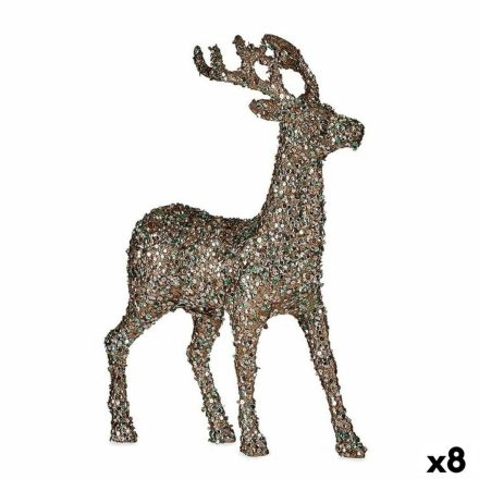 Dekoratív Figura Karácsonyi rénszarvas Glitter Menta champagne Műanyag 15 x 45 x 30 cm (8 egység) MOST 84838 HELYETT 66745 Ft-ért!