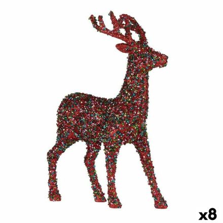 Dekoratív Figura Karácsonyi rénszarvas Glitter Többszínű Műanyag 15 x 45 x 30 cm (8 egység) MOST 84838 HELYETT 66745 Ft-ért!