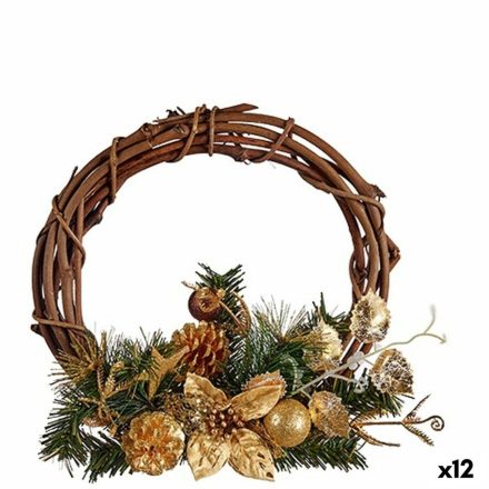 Adventi koszorú Barna Zöld Fa Műanyag 33 x 9 x 35 cm (12 egység) MOST 72130 HELYETT 56749 Ft-ért!