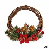   Adventi koszorú Piros Zöld Fa Műanyag 33 x 9 x 35 cm (12 egység) MOST 72130 HELYETT 56749 Ft-ért!