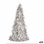   Dekoratív Figura Karácsonyfa Tinsel Ezüst színű polipropilén PET 24 x 46 x 24 cm (24 egység) MOST 65378 HELYETT 51433 Ft-ért!