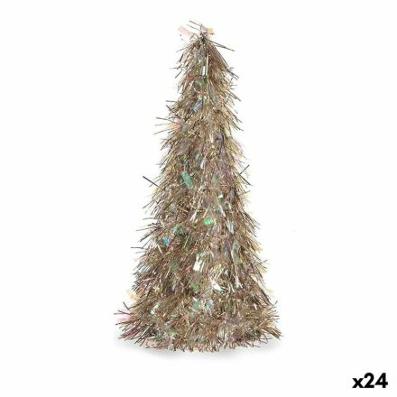 Dekoratív Figura Karácsonyfa Tinsel Bronz polipropilén PET 24 x 46 x 24 cm (24 egység) MOST 62222 HELYETT 48953 Ft-ért!