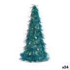   Dekoratív Figura Karácsonyfa Tinsel Kék polipropilén PET 24 x 46 x 24 cm (24 egység) MOST 62222 HELYETT 48953 Ft-ért!