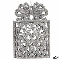   Karácsonyfagömb Ajándékdoboz Ezüst színű Műanyag Glitter 7,5 x 11,5 x 4 cm (24 egység) MOST 32337 HELYETT 19842 Ft-ért!