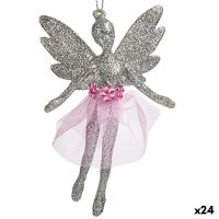   Karácsonyfagömb Tündér Ezüst színű Műanyag Glitter 8 x 12 x 5 cm (24 egység) MOST 33606 HELYETT 21554 Ft-ért!