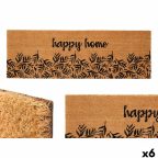   Lábtörlő GiftDecor Happy home Természetes PVC Kókuszrost 120 x 1 x 40 cm (6 egység) MOST 43993 HELYETT 29979 Ft-ért!