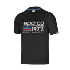   Férfi rövid ujjú póló Sparco 1977 Fekete M MOST 29847 HELYETT 19619 Ft-ért!