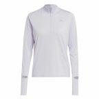   Női Hosszú Ujjú Póló Adidas Fast 1/2 Zip Halványlila Levendula MOST 44743 HELYETT 23232 Ft-ért!