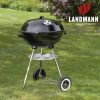 Faszenes Barbecue Sütő Tetővel és Kerekekkel Landmann Fekete 49 x 45 x 73 cm MOST 55115 HELYETT 40065 Ft-ért!