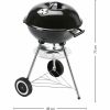 Faszenes Barbecue Sütő Tetővel és Kerekekkel Landmann Fekete 49 x 45 x 73 cm MOST 55115 HELYETT 40065 Ft-ért!