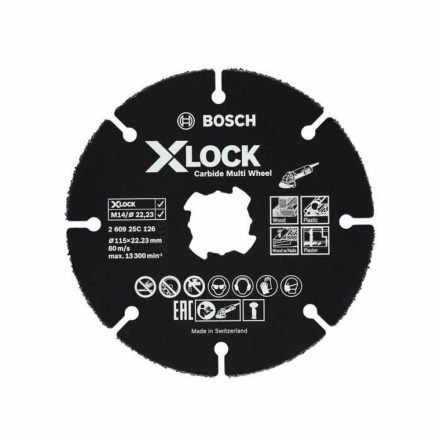 Vágólemez BOSCH X-Lock karbid Ø 115 mm MOST 29460 HELYETT 19371 Ft-ért!