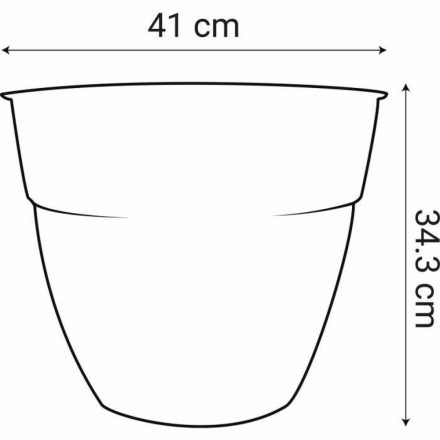 Virágcserép EDA Ø 41 cm Sötét szürke Műanyag Kerek modern MOST 26459 HELYETT 16974 Ft-ért!