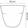 Virágcserép EDA Szürke Ø 52 cm Sötét szürke Műanyag Kerek modern MOST 29120 HELYETT 19148 Ft-ért!