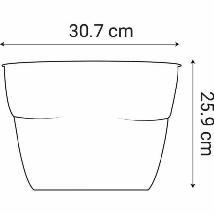 Virágcserép EDA 77,3 x 30,7 x 25,9 cm Antracit Sötét szürke Műanyag Ovális modern MOST 30636 HELYETT 20140 Ft-ért!