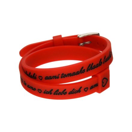 Női karkötő il mezzometro I LOVE YOU SILVER - SILICONE BRACELET MOST 28717 HELYETT 16114 Ft-ért!