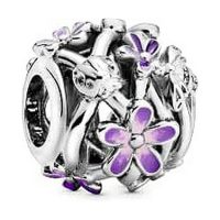   Női gyöngydísz Pandora OPENWORK PURPLE DAISY Ezüst színű Lila MOST 56894 HELYETT 37403 Ft-ért!