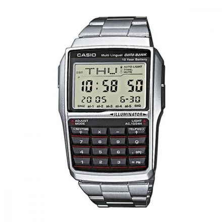 Férfi karóra Casio DATABANK CALCULATOR STEEL Fekete Ezüst színű MOST 69810 HELYETT 50747 Ft-ért!