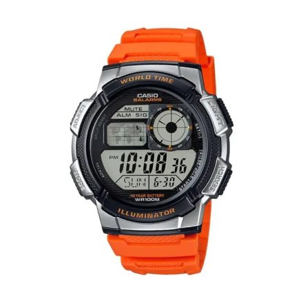 Férfi karóra Casio WORLD TIME ILLUMINATOR Narancszín (Ø 43 mm) MOST 53900 HELYETT 35435 Ft-ért!