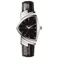   Férfi karóra Hamilton VENTURA SS BLACK DIAL - BLACK LEATHER STRAP MOST 769563 HELYETT 613935 Ft-ért!