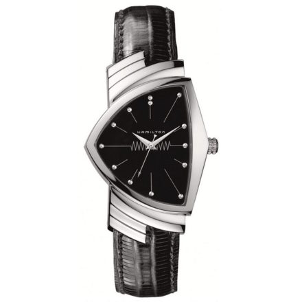 Férfi karóra Hamilton VENTURA SS BLACK DIAL - BLACK LEATHER STRAP MOST 769563 HELYETT 613935 Ft-ért!