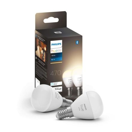 Okos Izzó Philips Bombilla esférica P45 E14 pack de 2 MOST 35910 HELYETT 26200 Ft-ért!